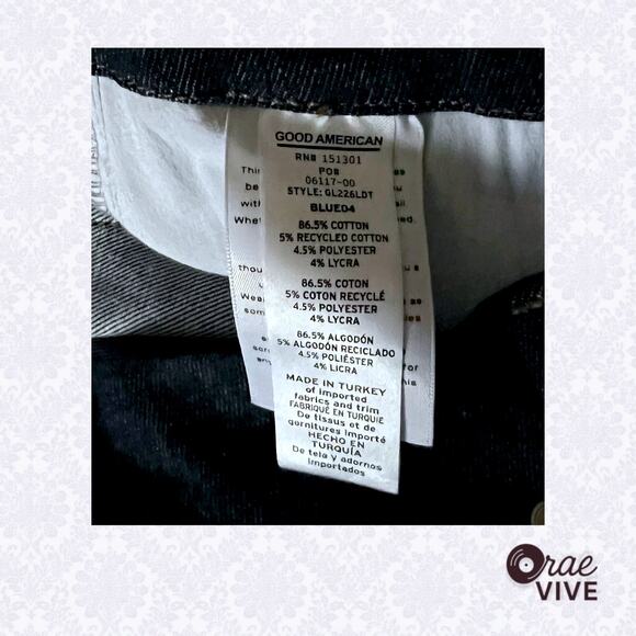 Good American Always Fits Good Legs Skinny Jeans Denethic Blue Size 6-12 - Picture 9 of 10